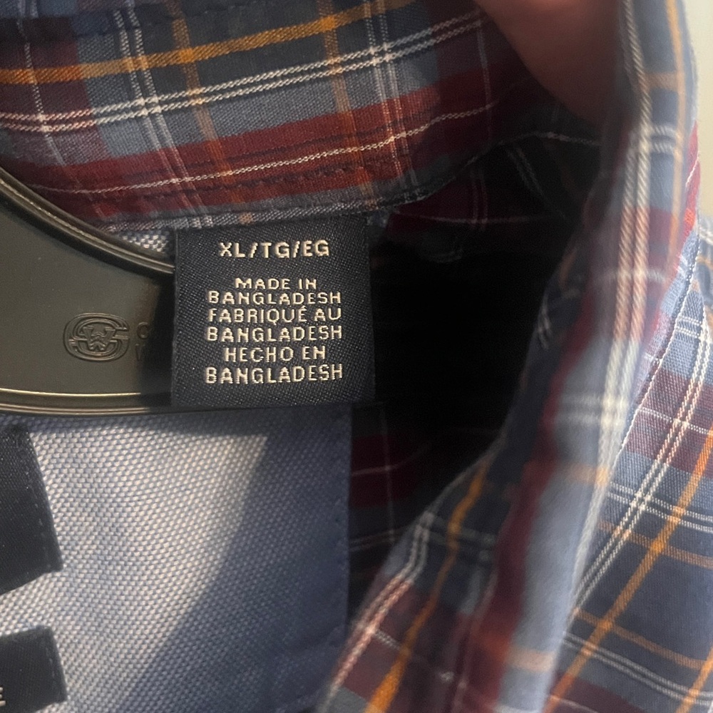 Chaps Multicolor Plaid Button-Up Shirt - Picture 4 of 5